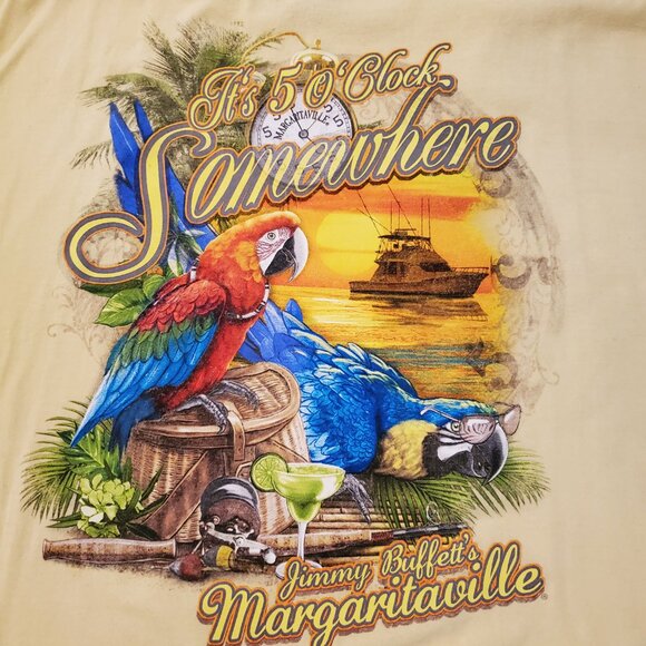 Margaritaville men's XXL yellow, short sleeve T shirt from San Antonio, TX. - Picture 9 of 9